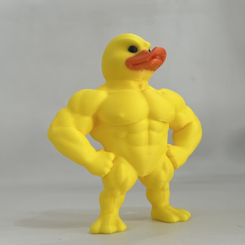 肌肉鸭有趣的站立鸭子摆件腹肌鸭大力健身大黄鸭摆件 Muscle Duck|undefined