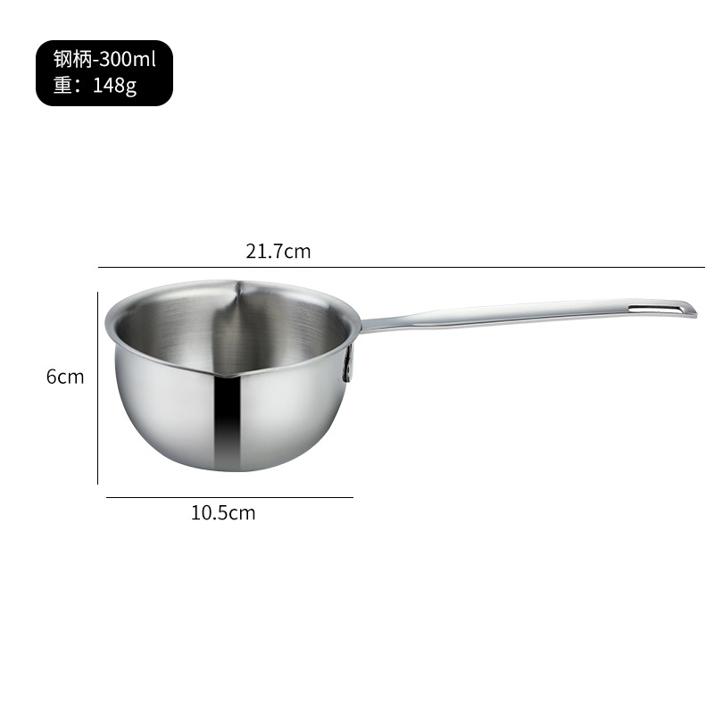 Dao qi 304 olla de vertido de aceite de acero inoxidable engrosada cocina mini olla de leche aceite de hogar verter olla de aceite caliente al por mayor