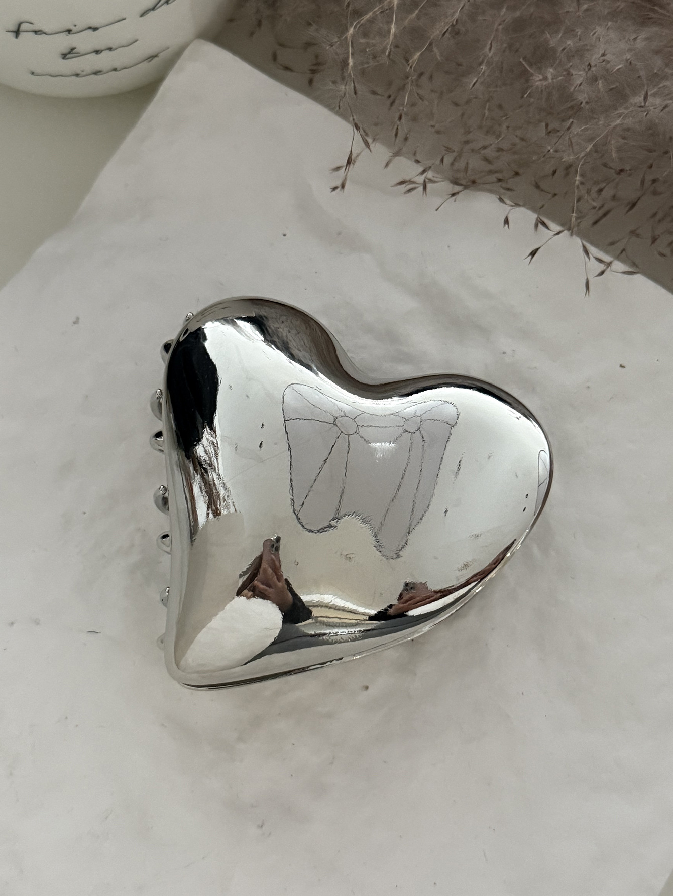 Simple Style Style Simple Style Women's Heart Shape Alloy Plating Hair Claws