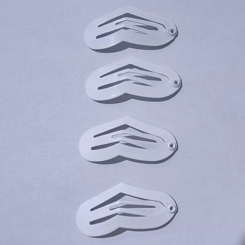 3.5cm扁爱心不锈钢夹宠物bb夹碎发夹DIY发饰狗狗发卡马尔济斯发夹