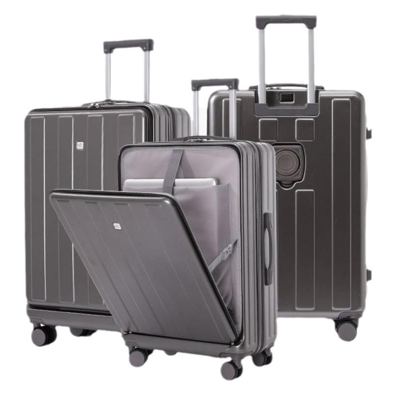 [Fábrica de selección estricta] 18 pulgadas maleta de abertura delantera con cremallera fuerte y duradera para estudiantes de gran capacidad