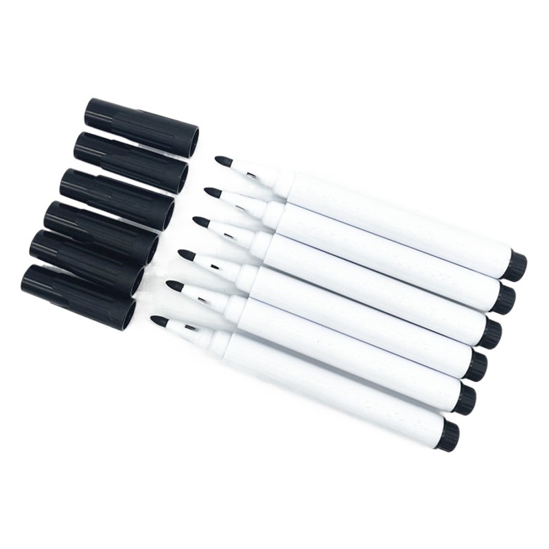 Factory-made spot mark erasable pen logo-free black dry-erase pen erasable water-based whiteboard pen