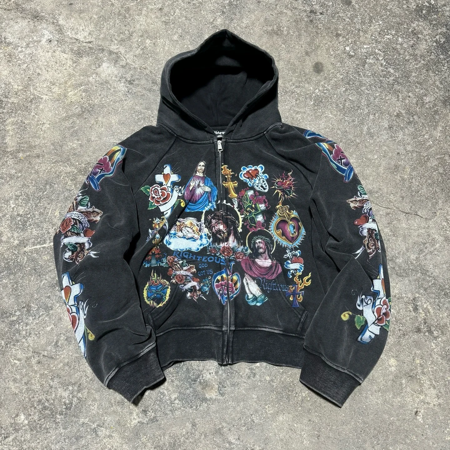 Ретро толстовка-худи в американском стиле, свободный крой, цвета 0094 (XS–3XL)