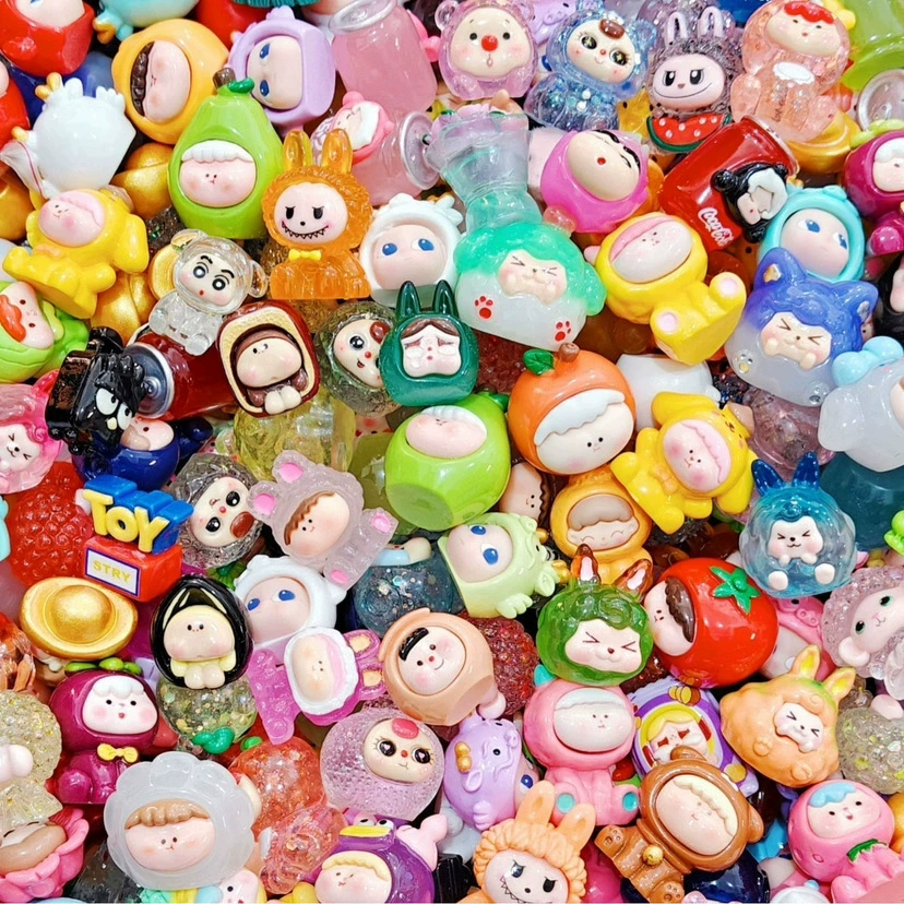 Three-dimensional fruit 2 generations 4 generations luminous solid resin ornament DIY resin accessories cute particles pairs and blind bags