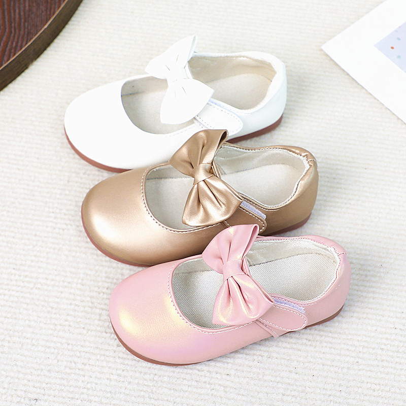 White Girls' Small Leather Shoes, Kidsren's Shoes, Spring & Fall Princess Primary School Students' Flats Soft Sole Performance Shoes, Kidsren's Shoes