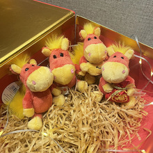 批发可爱小马钥匙扣毛绒玩具福袋马年吉祥物公仔玩偶书包包挂件