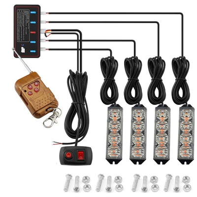 Side Light High-Power Wireless Turn | Gündüz işıqları - one-for-four-4-lights-high-power-white-wireless-remote-control