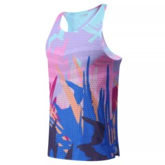 クロスボーダーランニングベスト男性夏風洞メッシュ超軽量通気tシャツプロマラソンスポーツレース上着