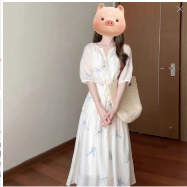 Breastfeeding Dress New French Style Beautiful Unique Floral dress Summer Gentle High-end Exquisite Elegant Breastfeeding Dress