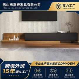 北欧风格现代简约伸缩组合电视柜客厅家用落地柜储物柜豪华收纳柜