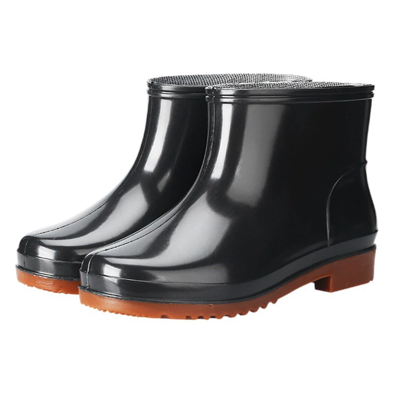 Низкоствольные мужские непромокаемые сапоги, Нескользящие резиновые сапоги для охраны труда на строительной площадке, Водная обувь, низкие непромокаемые сапоги, водные сапоги, сельскохозяйственные галоши, рыболовные галоши оптом