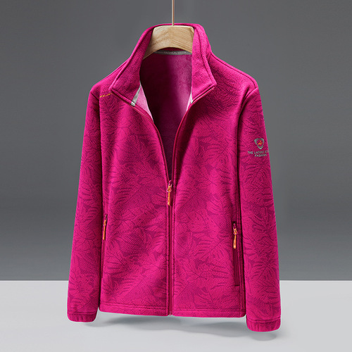 Autumn and winter fleece hoodie for men and women, couple's style, with stand-up collar, extra-large size, made of soft coral fleece or polar fleece, sporty cardigan jacket.