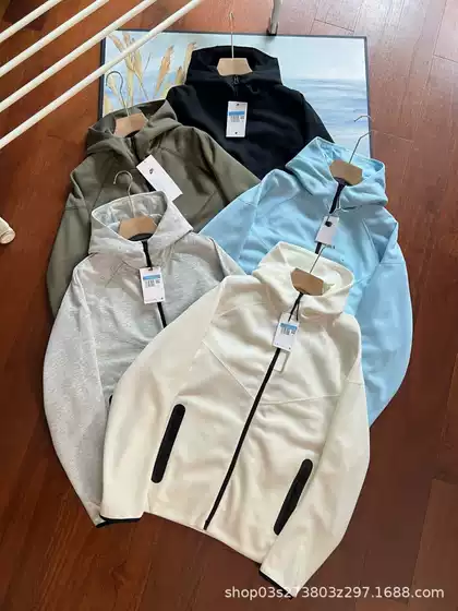 25Ss New Color Small Hook Men's Spring Hoodie Jacket Knitted Casual Splicing Zipper Shirt 7922