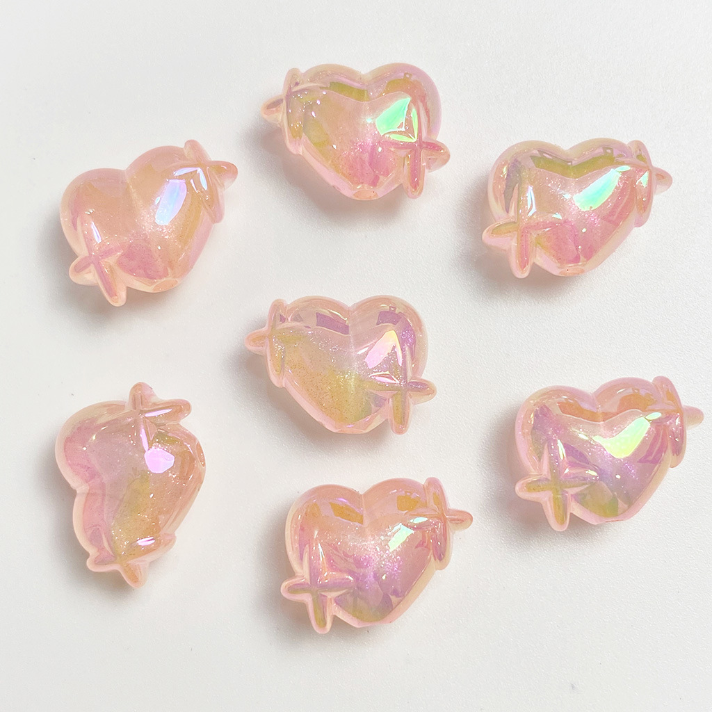 10 PCS/Package Arylic Star Heart Shape Beads display picture 9