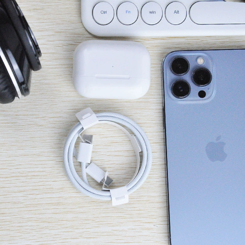 Яблоко, подлинный iPhone 15, тканый зарядный кабель, 60 Вт