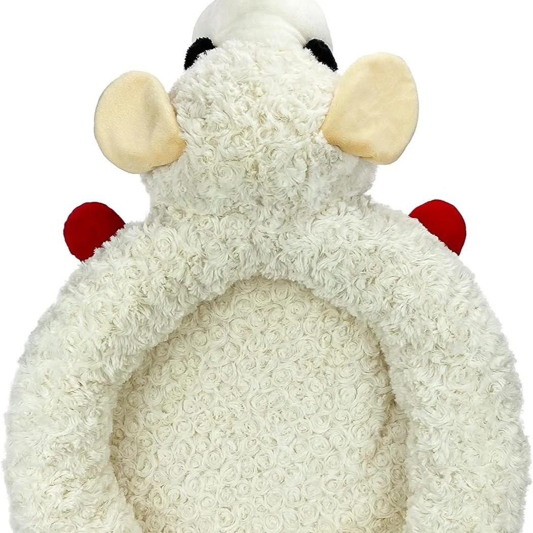 Productos de mascotas transfronterizos lamb chop cordero canina desmontable invierno canina redonda peluche canina gruesa y cálida