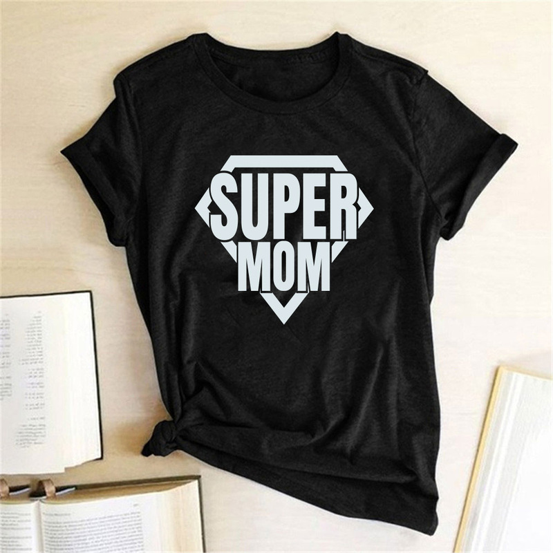 2023 Mother's Day T-shirt Mom Print Women Casual Short Sleeve Fun Gift for Women Top 2023 Mother's Day T-shirt Mom Print Women Casual Short Sleeve Fun Gift for Women Top