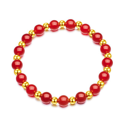 Red agate Kim Bracelet 6mm Female models DIY jade Bracelet gules agate jade fashion OL Agate Bracelet