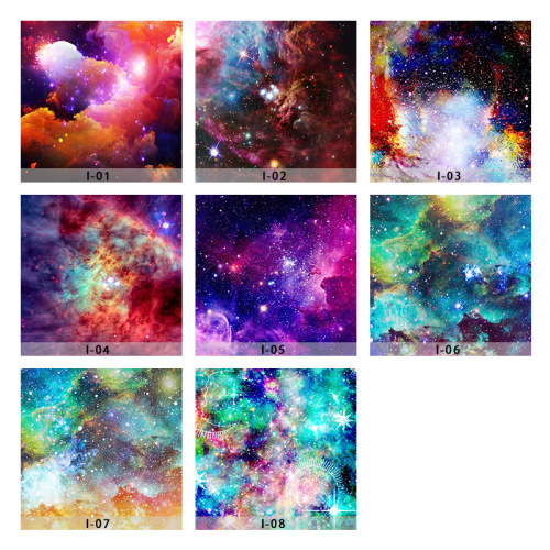 DeTui Starry Sky Universe Series Style Heat Transfer Infusible Sheets Heat Sublimation Ink Transfer Film