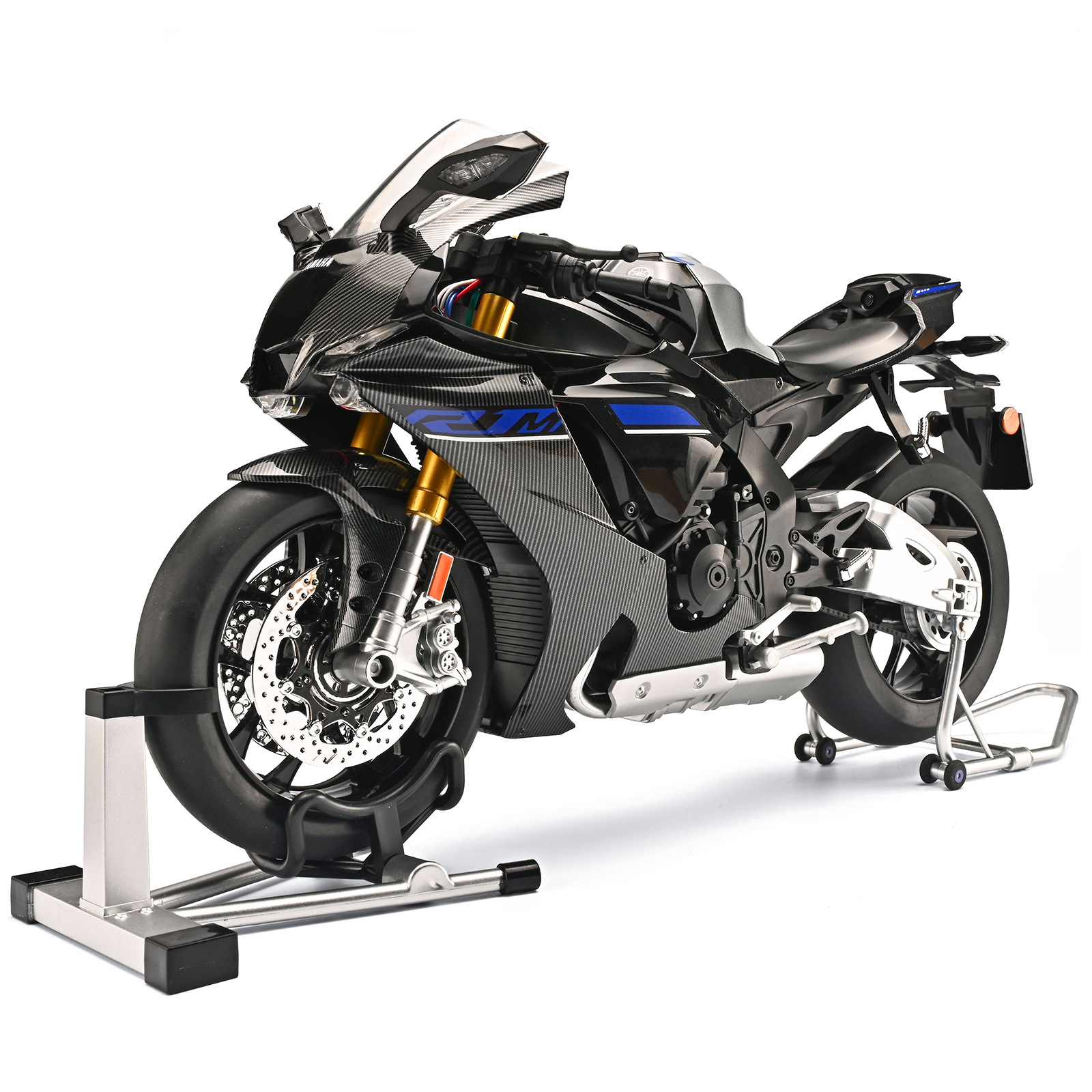 1:6 modelo de automóvil de aleación Yamaha R1 iluminación de amortiguación spray juguetes para niños grandes regalos de día de Año Nuevo al por mayor transfronterizo