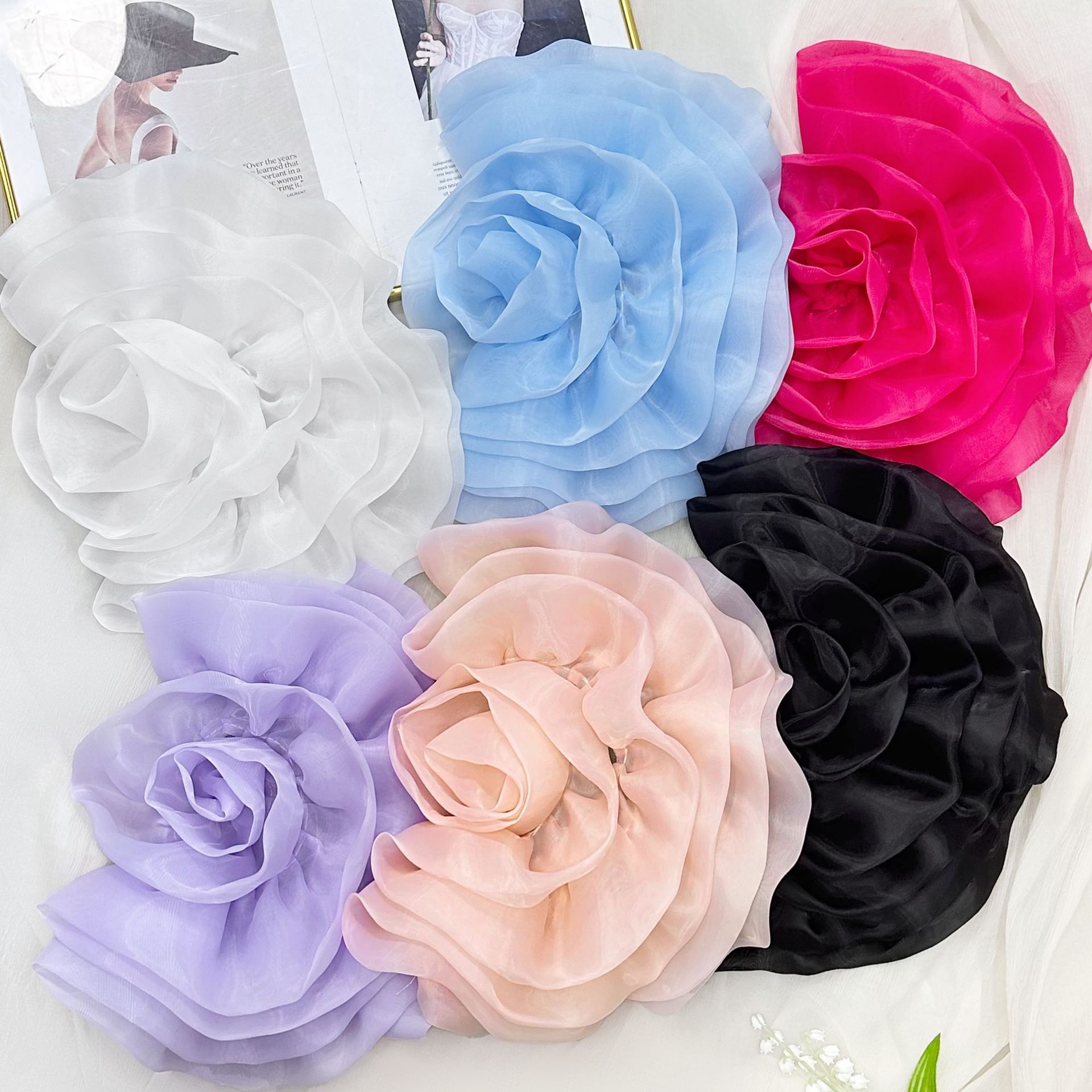 Irregular ergena flor hecha a mano DIY ropa flor de pecho trajes de baño cabina tocado decoración flor tridimensional al por mayor