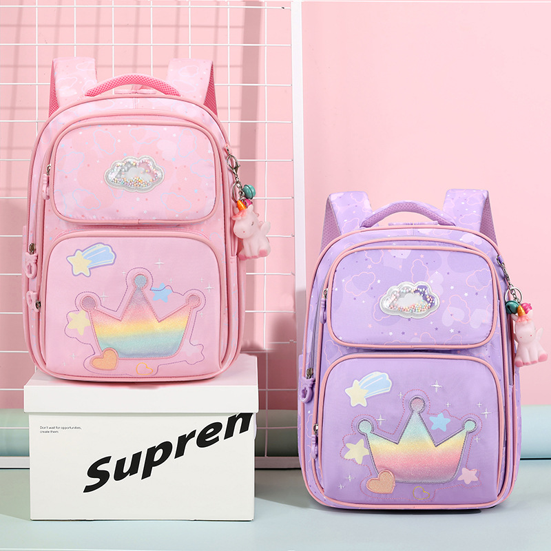 Mochilas escolares para niñas primaria niños grado 1-6 ligera gran capacidad princesa