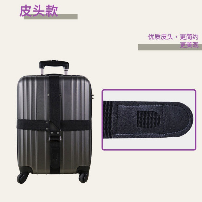 trunk Bandage cross Password lock packing belt suitcase Bundled with one word Draw bar box reinforce