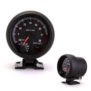 Car Modification Instrument 12V Car Universal Speedometer White Light Tachometer Modified Speedometer 95mm