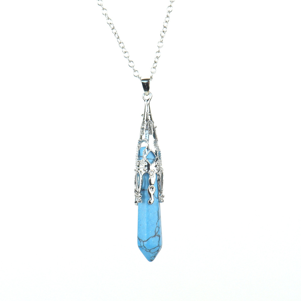 Simple Style Leaf Agate Plating Pendant Necklace 1 Piece