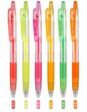 日本PILOT百乐juice果汁笔荧光色0.7手账彩色文具按动式中性笔10F