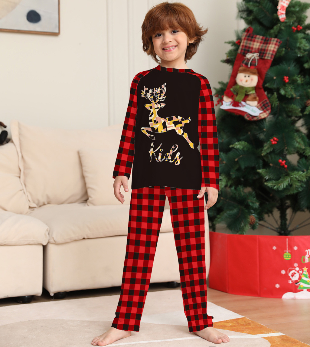 Fashion Letter Deer Cotton Blend Polyester Pants Sets Family Matching Outfits display picture 4