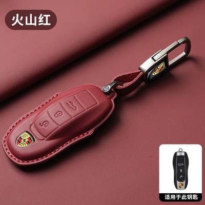 Car key bag Car Key Bag Cayenne - type-a-common-to-34-keys-volcanic-red-metal-buckle