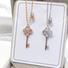 Life lock love key necklace female Xiaohongshu recommended explosion clavicle chain light luxury fashion Singapore 1