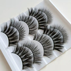 五對裝化纖假睫毛3d多層立體眼睫毛卷翹濃密柔軟舒適抹膠睫毛