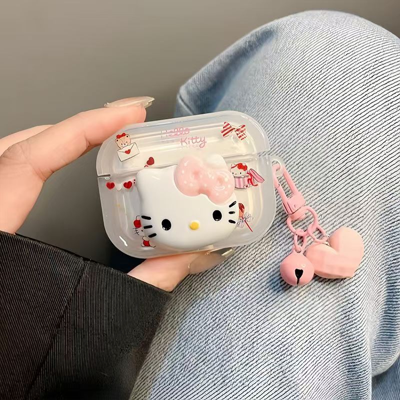 Inswind envelope regalo de dibujos animados Kitty para Apple AirPods 4 Bluetooth auriculares caso pro3 funda