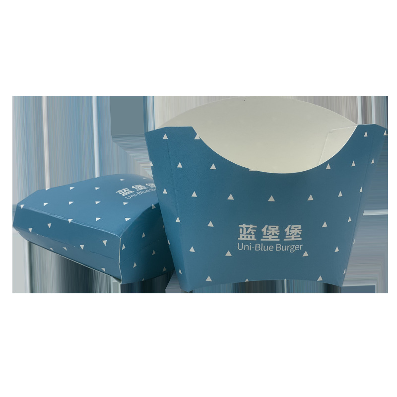 现货汉堡盒薯条袋手提袋炸鸡盒子食品级白卡原创一次性整套工厂发