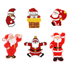 卡通U盘现货儿童玩具优盘128G大容量圣诞老人礼品u盘套装创意可爱