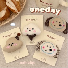 可爱复古布偶发夹少女心百搭刘海夹边夹时尚小发饰甜美碎发夹批发