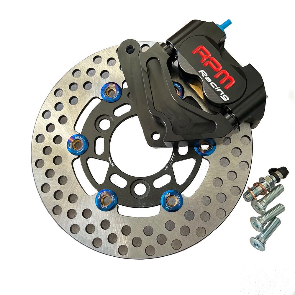 RPM Low-Radiation Caliper Set Electric Motorcycle Modified Disc Brake Kit Caliper Adapter 200 Floating Brake
