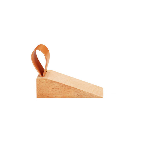 Nordic wooden door stopper bedroom top door anti-door door stopper beech household windproof removable anti-collision door stop