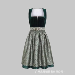 亚马逊2025新款 2 件套 Dirndl 女式啤酒节狂欢服饰连衣裙