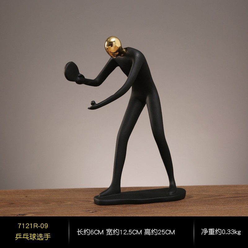 Table Tennis Player-Golden Head
