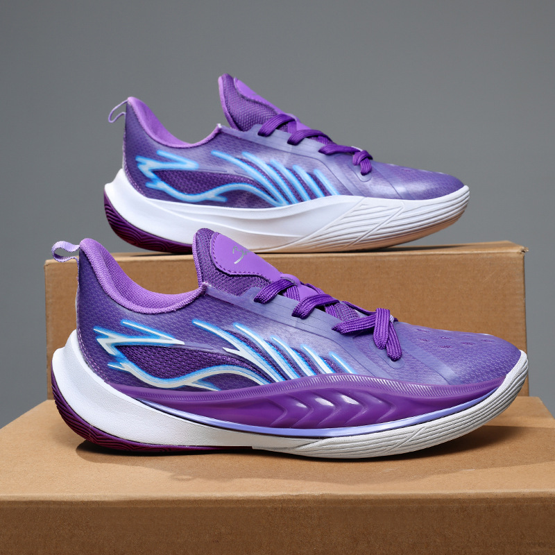 Zapatos de baloncesto anti-deslizante de combate real para jóvenes, zapatos de baloncesto de alto nivel para hombres y mujeres, zapatos deportivos ligeros de moda nocturna. image 10
