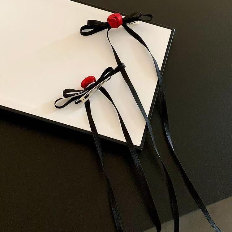 Dulce chica techo ~ Cinta dulce, lazo, cinta, horquilla, cabello trenzado, pinza de pico de pato, accesorios para el cabello, horquilla, puesto de un yuan