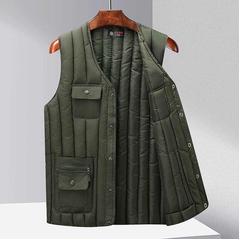 Winter down jacket, men's keep warm vest, for middle-aged man, for middle age