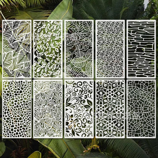 Cross-border Amazon geometric texture theme diy flowers and plants washed hollow template children graffiti painting template