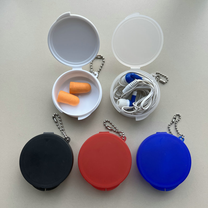 Convenient Simple Swimming Earplug Storage Box, Pocket Is Earphone Storage Box, Mini Storage Box with Bead Chain Convenient Simple Swimming Earplug Storage Box, Pocket Is Earphone Storage Box, Mini Storage Box with Bead Chain