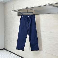 正しいバージョンの高品質 D ファミリー 25 新しい作業服ブルーのロギング パンツ ルーズ フィット メンズとレディース