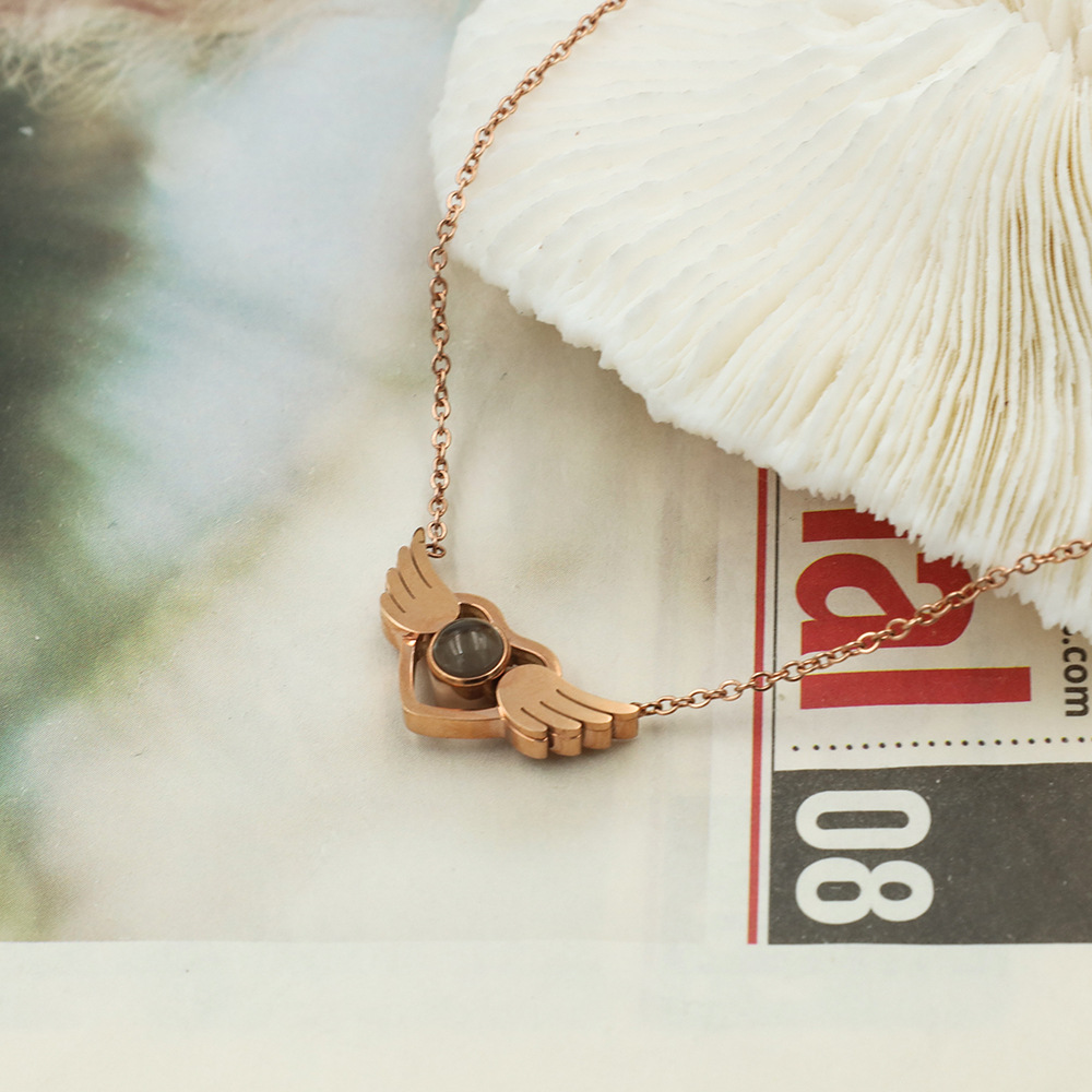 Angel Wings Love Stainless Steel Necklace