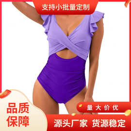 2025亚马逊性感爆款运动泳装带胸垫女士分体式性感比基尼跨境泳衣